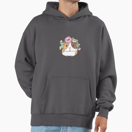 Flowers and Guinea pig pattern, spring floral Pattern Hoodie