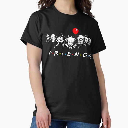 Halloween Friends Classic Horror Movies Characters 2022 T-Shirt