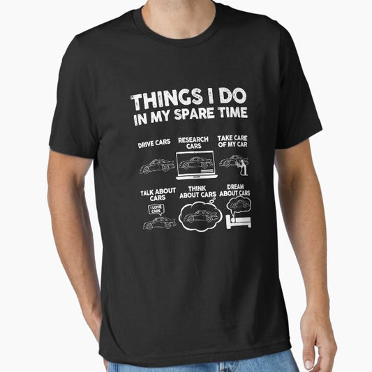 Things I Do In My Spare Time - German Classic Sports Car T-Shirt