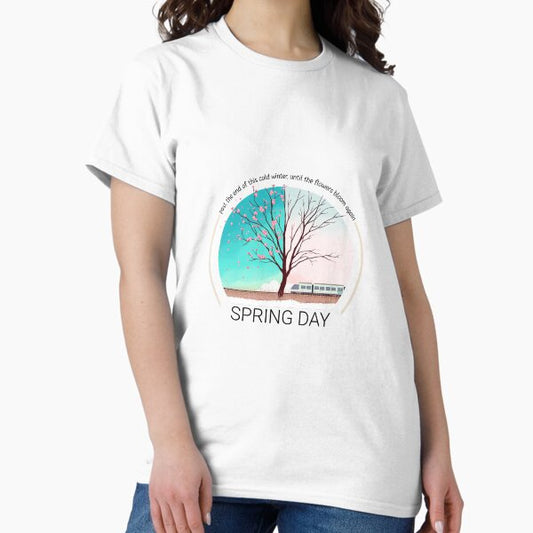 Spring Day (Color Ver.) - BTS Song Illustration T-Shirt