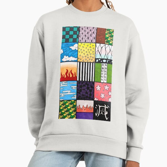 Demon Slayer Pattern Squares Sweatshirt