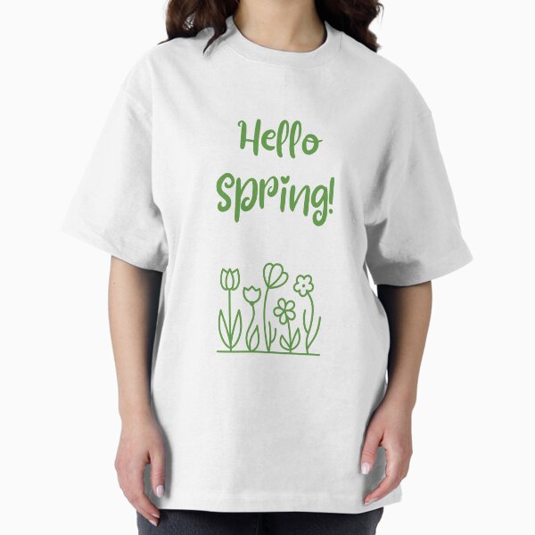 Hello Spring – Playful spring flower design T-Shirt