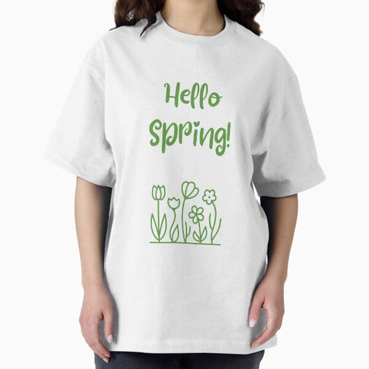 Hello Spring – Playful spring flower design T-Shirt