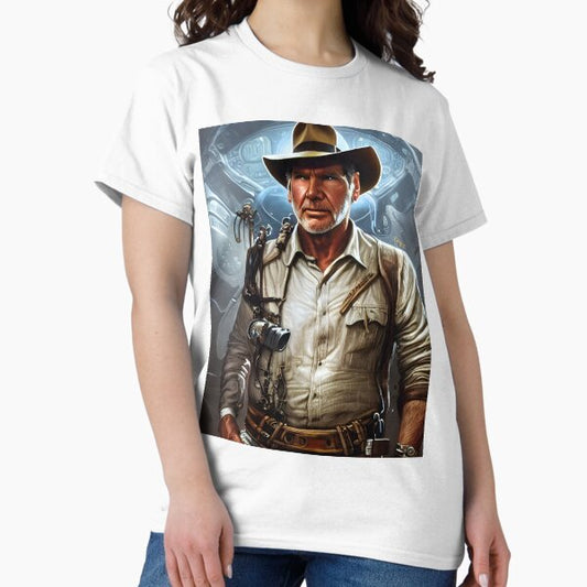 Harrison Ford as Indy Portrait T-Shirt