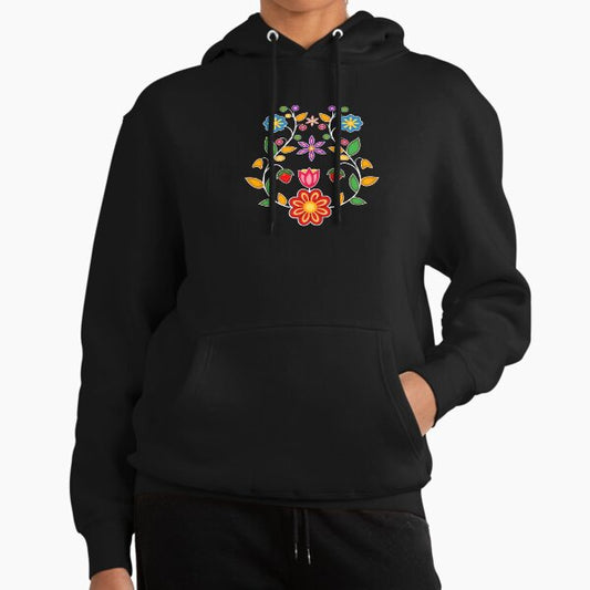 Ojibwe Flowers Pattern Hoodie