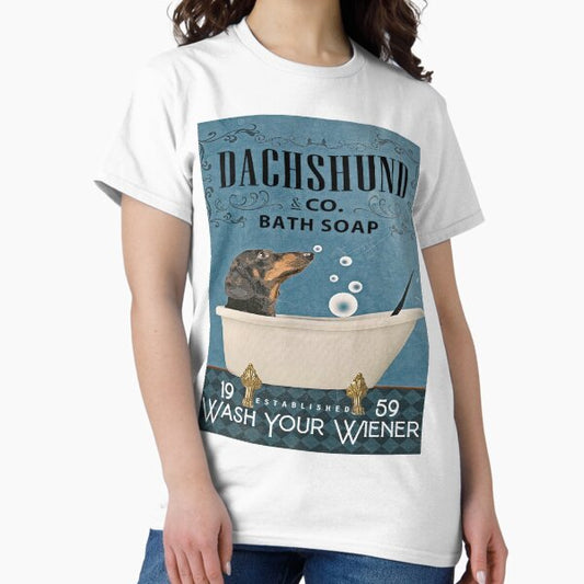 Dachshund And Co Bath Soap Canvas Poster T-Shirt