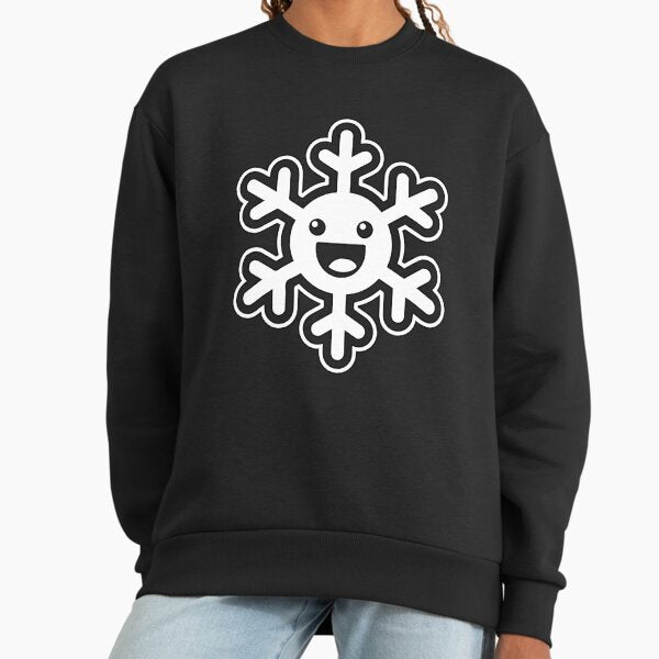 Smiling Snowflake – Cute Winter Cartoon Sweatshirt
