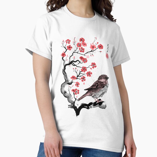 Little Sparrow sumi-e T-Shirt