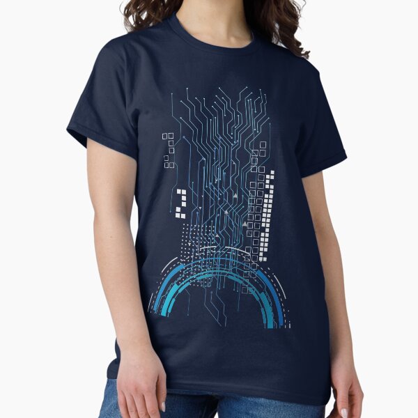 Wire Mesh Technology Pattern T-Shirt