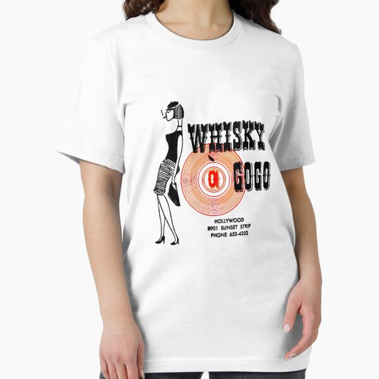 Whisky A Go Go Vintage Poster Restoration Digital Painting Retro Band Gig T-Shirt