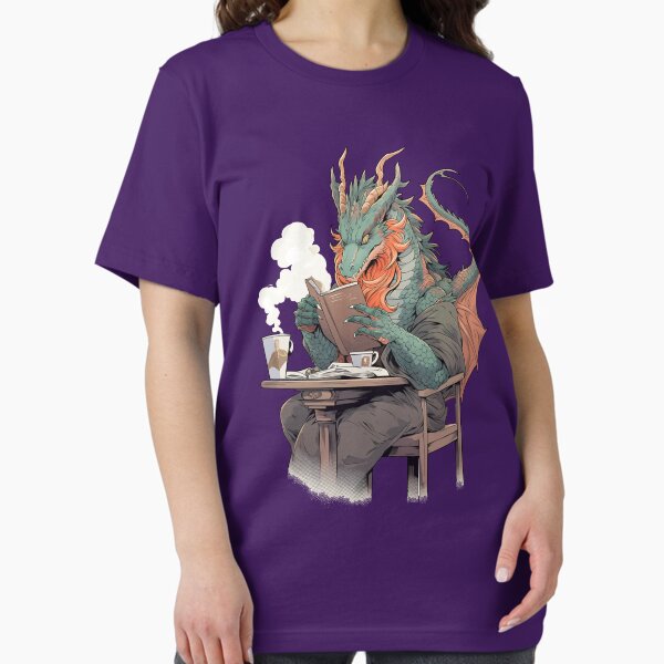 Dragon's Day Off: Coffee and Book Time T-Shirt