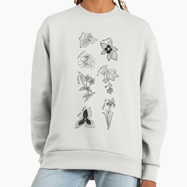 Oregon Forest Spring - Black Outline Sweatshirt