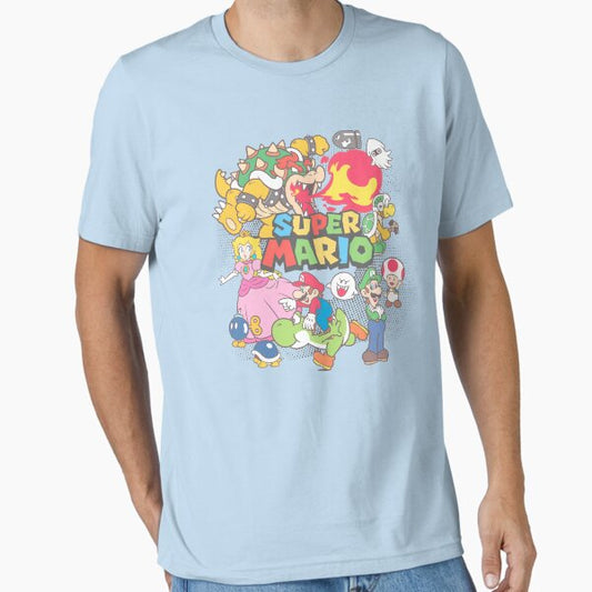 Super Mario Group Shot Collage Poster T-Shirt