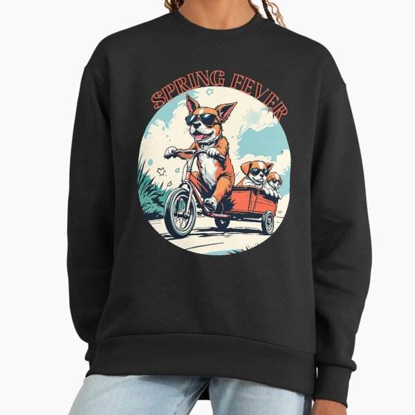 Spring Fever Dog Design Sweatshirt
