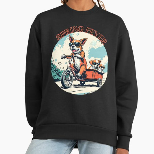 Spring Fever Dog Design Sweatshirt
