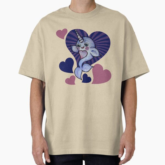 Narwhal with hears T-Shirt
