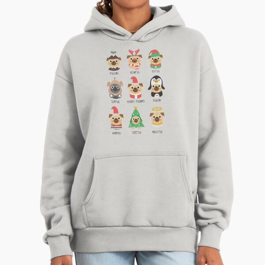 Christmas pug Hoodie