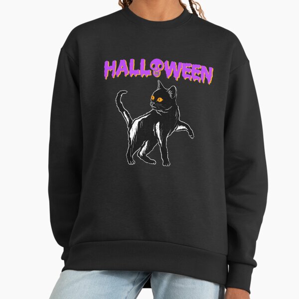 Halloween Black Cat Holiday T shirt Sweatshirt