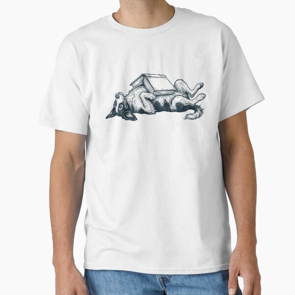 Funny Brittany Dog Reading Book Nap Dog Lover T-Shirt