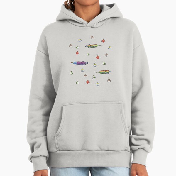 Fishing Wii Sports Fish Species - Seamless Pattern Hoodie