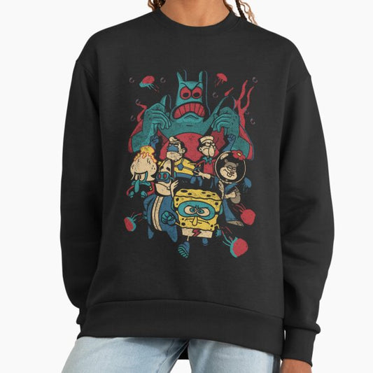 SpongeBob SquarePants Retro Superhero Group Sweatshirt