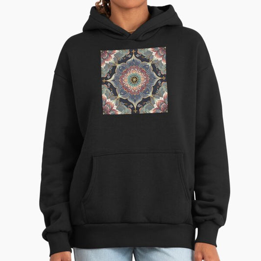 Ornamental Flower Pattern Hoodie