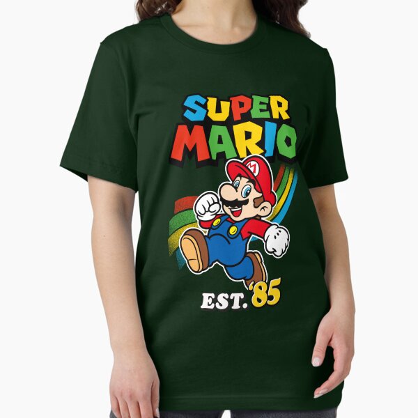 Super Mario Est. '85 Iconic Colorful Retro Big Chest Logo T-Shirt