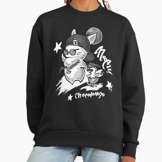 Street Attire Moogle & Chocobo Chick based on the in game item for Final Fantasy 14 Online Sweatshirt