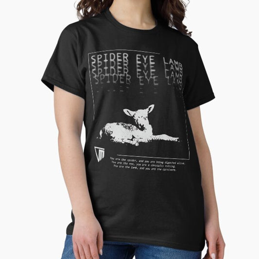 Spider Eye Lamb Horror Game T-Shirt – Outlast Trials Dark Quote Graphic Tee T-Shirt