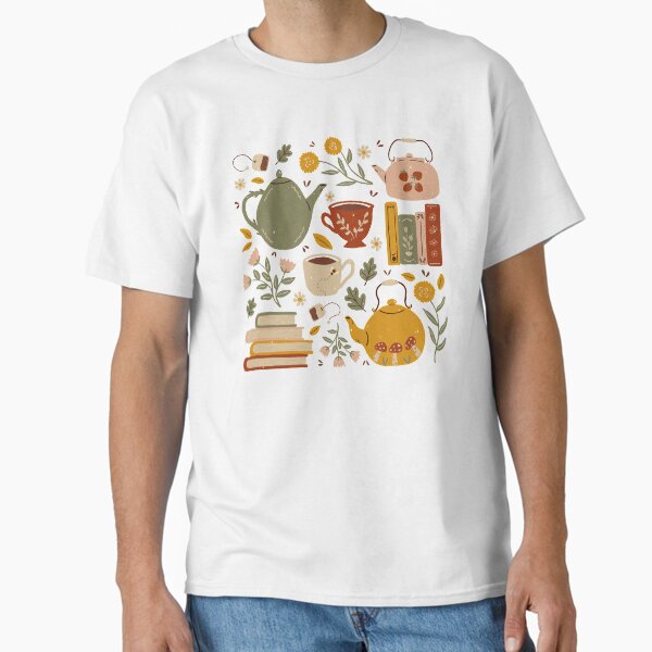 Flowery Books and Tea T-Shirt