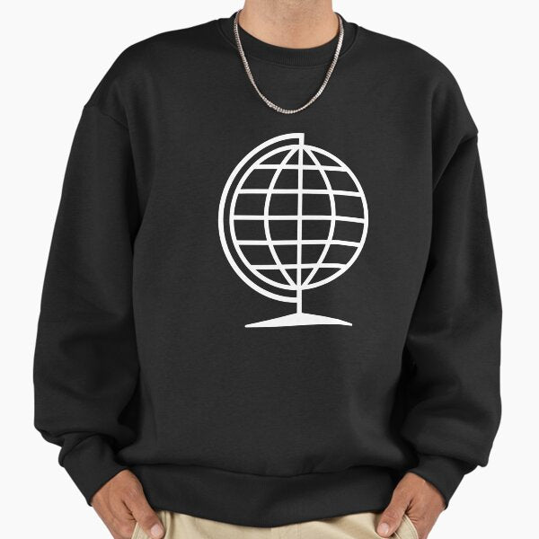 White Globe Travel World Globe Sweatshirt