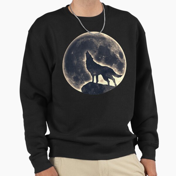 Wolf, moon, fantasy, wild, dog, wolves Sweatshirt