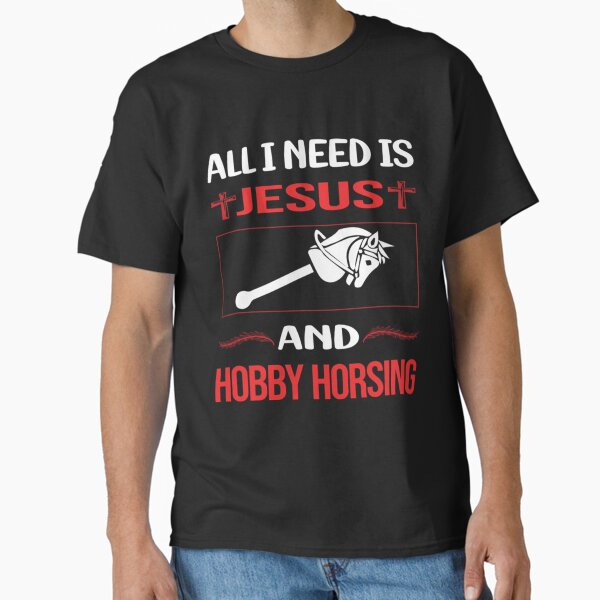 Funny Jesus Hobby Horsing Horse T-Shirt