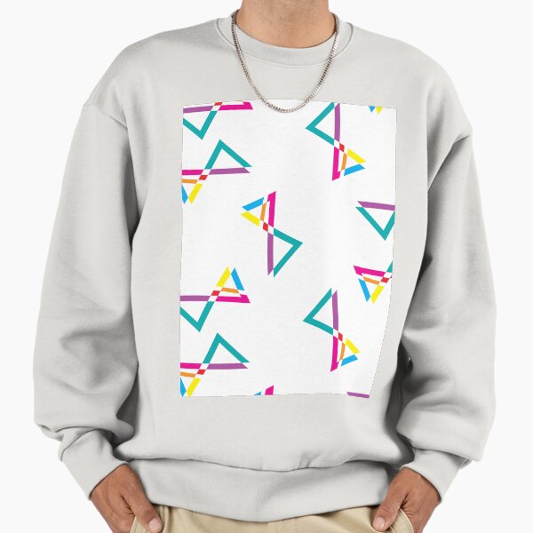 Patterns, geometric shapes, candy, hourglasses, infinity. Sweatshirt