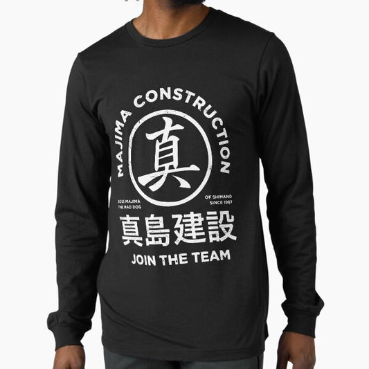 Majima Construction Yakuza Kazuma Kiryu Long Sleeve T-Shirt