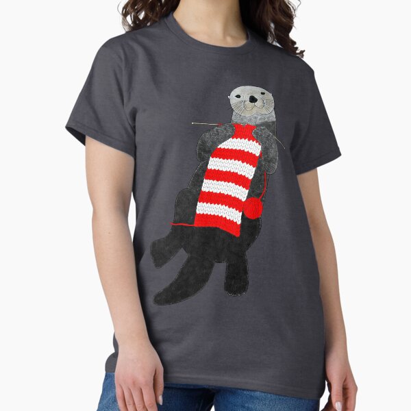 Knitting sea otter T-Shirt