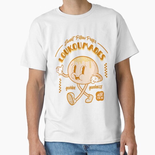 Greek Loukoumades Beignets Donut Retro Mascot Tshirt T-Shirt