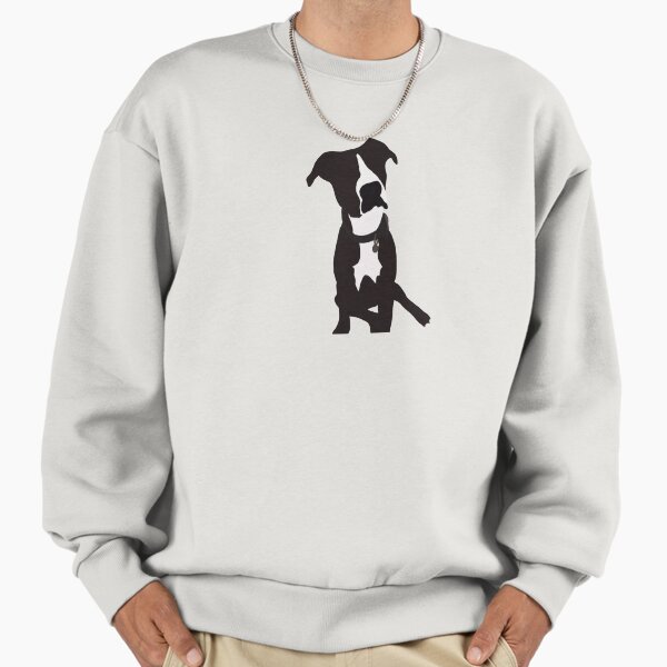 Black & White Pitbull Lab Hound Mix Dog Sweatshirt