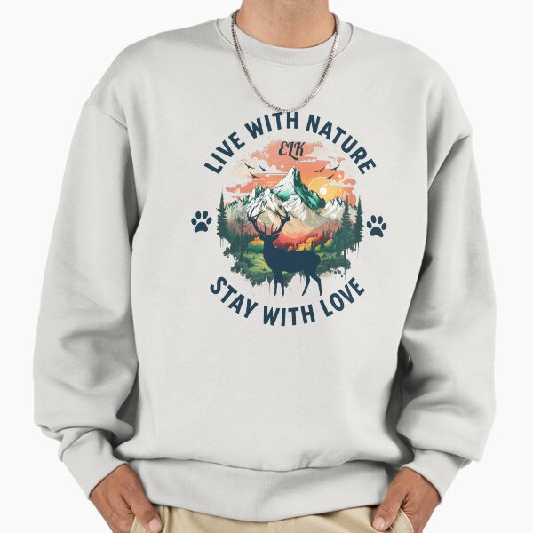 Love of Nature and Wildlife - Woodland Animals - Elk Sweatshirt