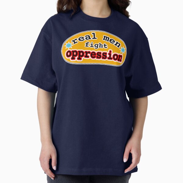 Real men fight oppression, orange background T-Shirt