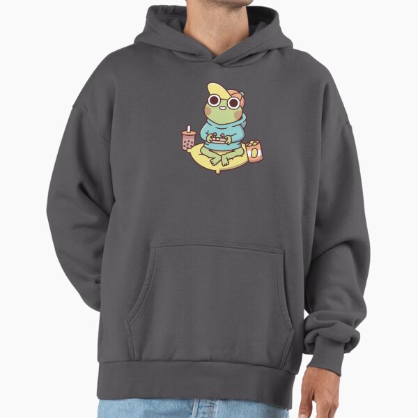 Cute Frog In Hoodie Playing Video Games Hoodie