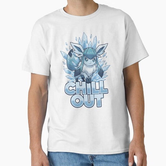 Glaceon Ice Evolution Eevee Pokemon Cool Design T-Shirt