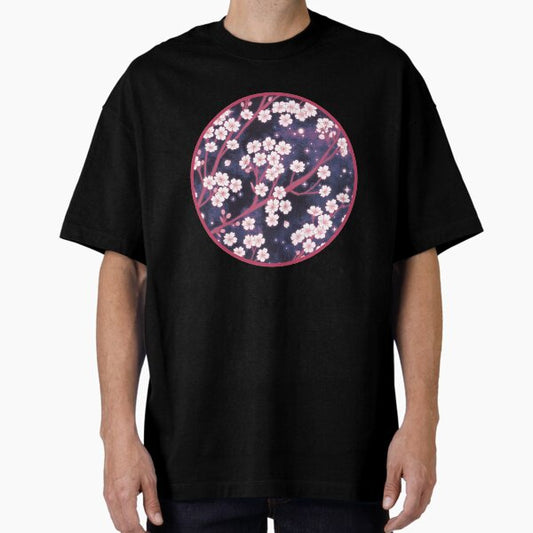 Star Sakura Galaxy pattern T-Shirt