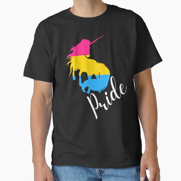 LGBTQ Pride, Unicorn in Pansexual Flag Colors T-Shirt