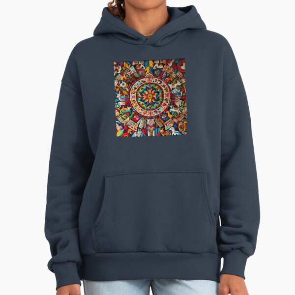 Sun Mandala - Huichol Art Masterpiece Hoodie