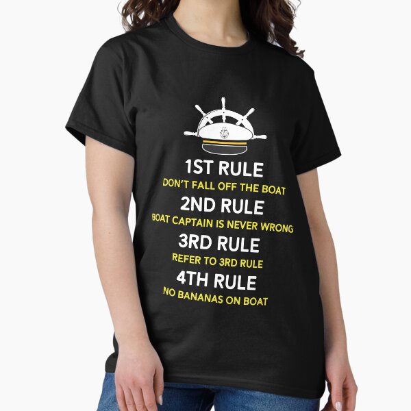 Funny Pontoon Boat Captain Gifts Boating Boat Owners Sailors T-Shirt