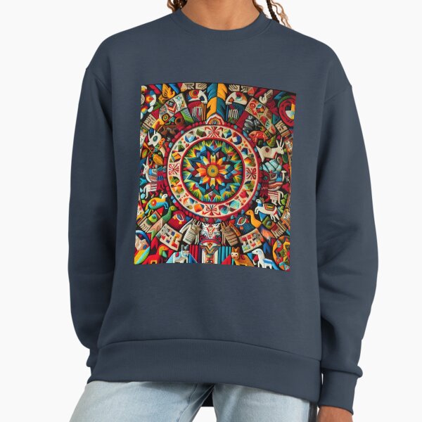 Sun Mandala - Huichol Art Masterpiece Sweatshirt