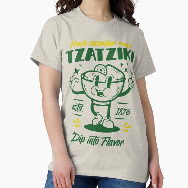 Greek Tzatziki Retro Mascot Tshirt T-Shirt