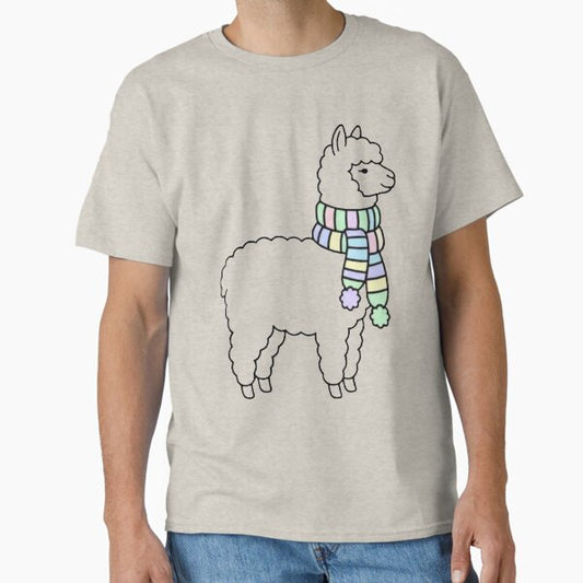 Cozy Winter #2: Minimalist Illustration with Pastel Scarf T-Shirt