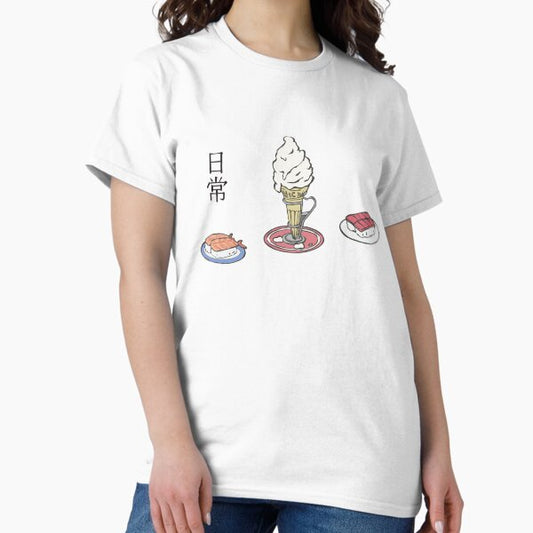 Nichijou - Ice Cream and Sushi T-Shirt